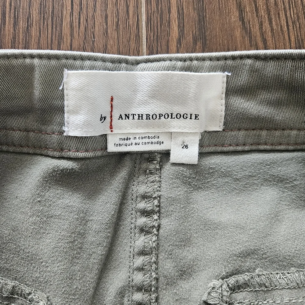 by Anthropologie Jefferson Moto Slim Fit Cargo Pants Size 26 - Picture 8 of 13